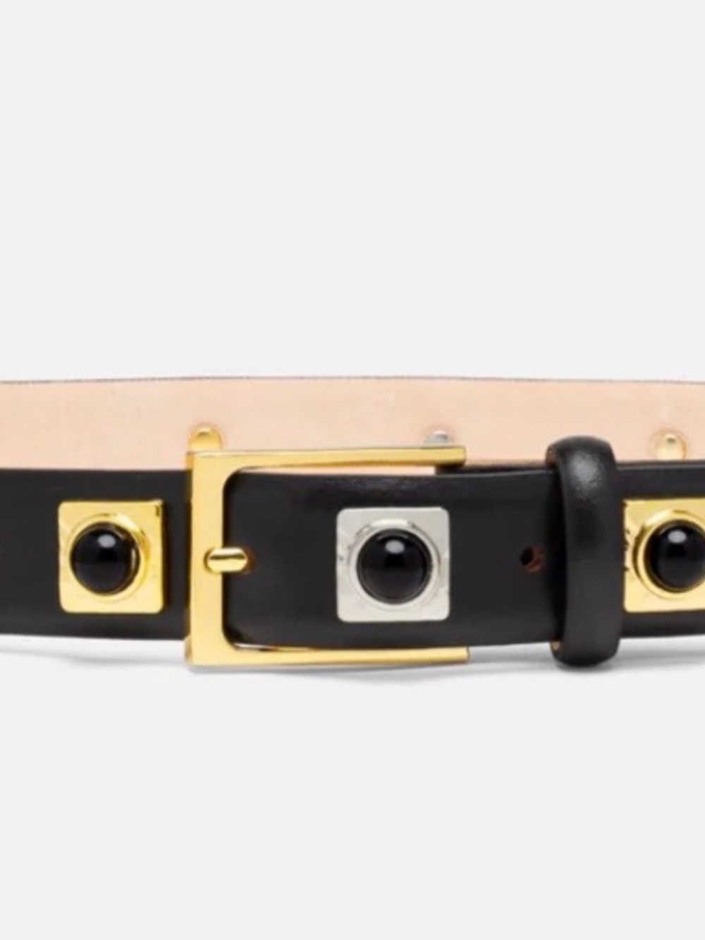 Aureum Collective Black Leather Belt with two tone hardware - Picture 2 of 10
